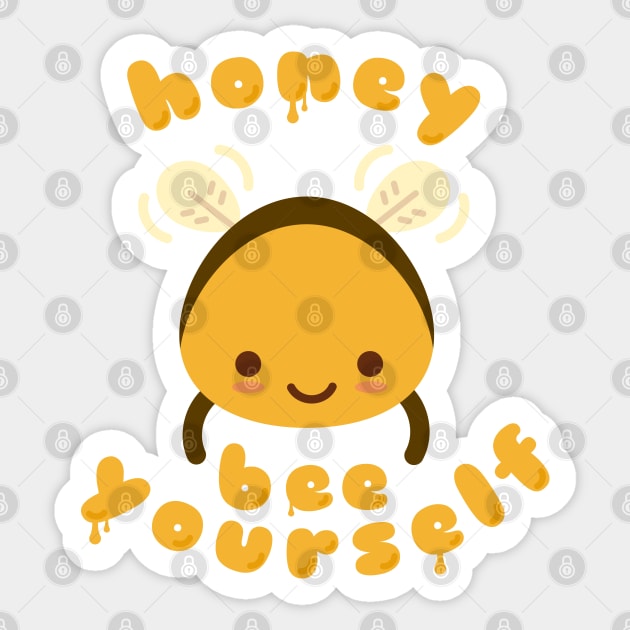 Honey Bee Yourself Sticker by zacrizy